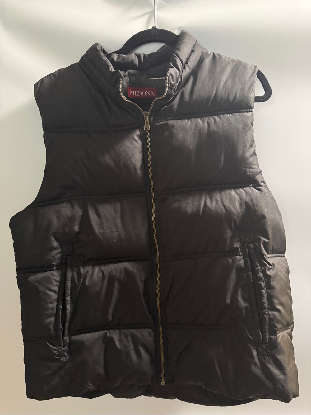 Merona Men's Dark Brown Quilted Puffer Vest